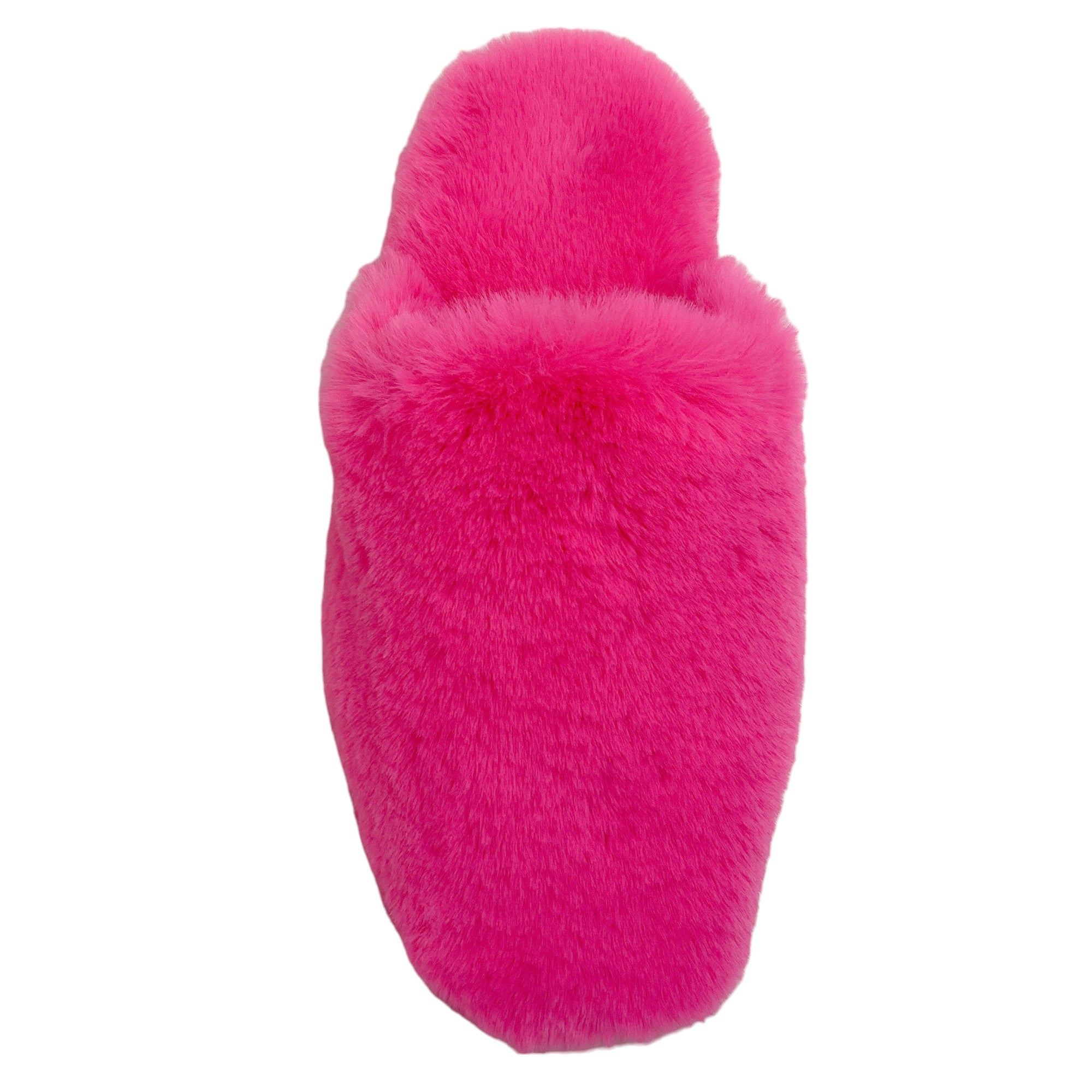Balenciaga Fluo Pink Faux Fur Teddy Mules