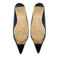 Load image into Gallery viewer, Gucci Black / Gold / Silver Horsebit and Chain Detail Pointed Toe Leather Flats