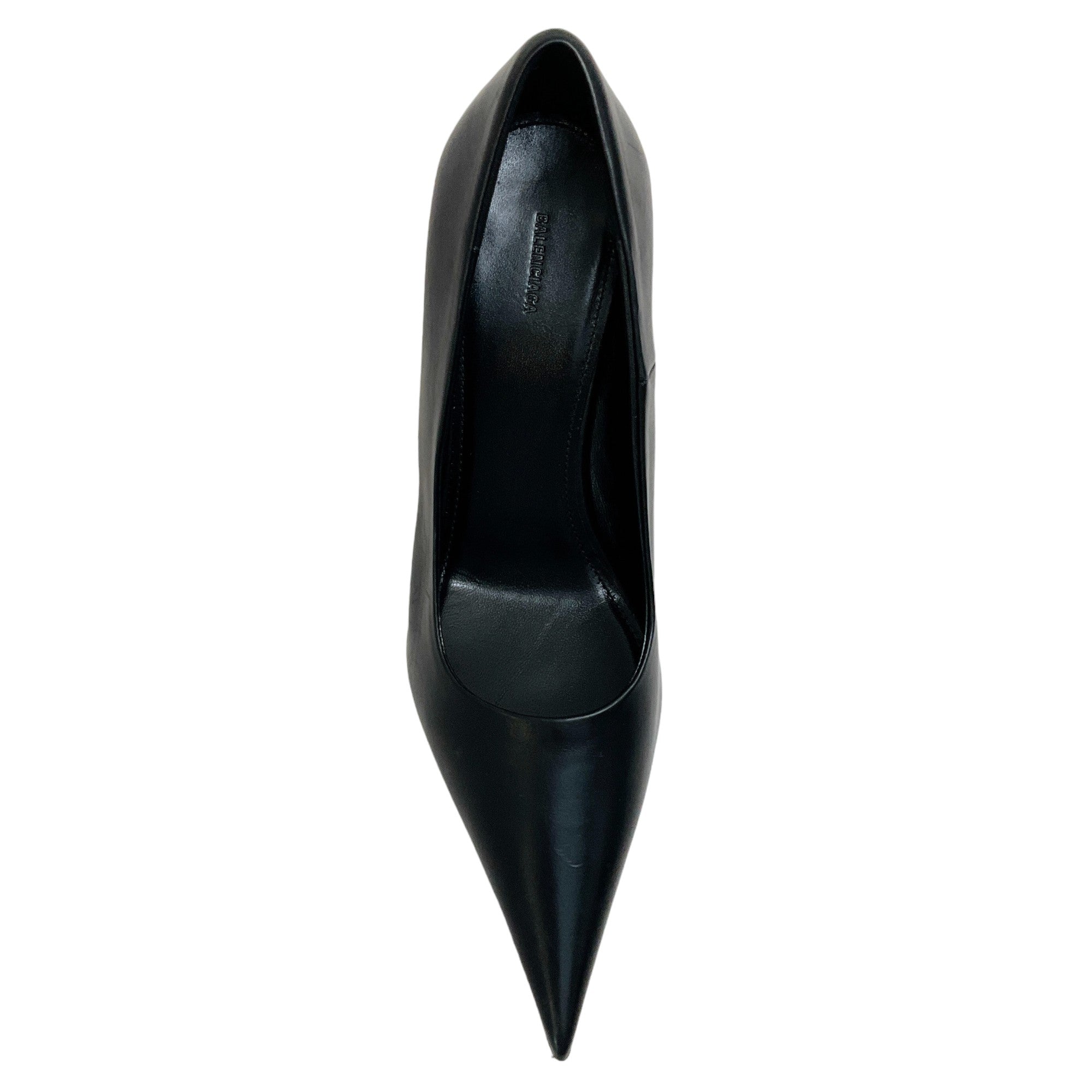 Balenciaga Black Leather Blade Pumps