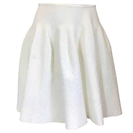 Alaia White Jacquard Stretch Knit Skirt