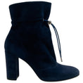 Load image into Gallery viewer, Gianvito Rossi Navy Blue Suede Maeve Ankle Boots