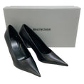 Load image into Gallery viewer, Balenciaga Black Leather Blade Pumps
