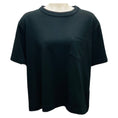 Load image into Gallery viewer, Sacai Black Short Sleeved Cotton Jersey and Satin Top