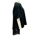 Load image into Gallery viewer, Sacai Black Short Sleeved Cotton Jersey and Satin Top