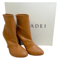 Load image into Gallery viewer, Casadei Camel Leather Sock Booties
