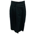 Load image into Gallery viewer, Loewe Black Asymmetric High Waisted Wrap Skirt