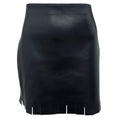 Load image into Gallery viewer, Nanushka Black Saige Fringed Regenerated Leather Mini Skirt