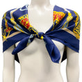 Load image into Gallery viewer, Hermes Navy Blue Multi Les Muserolles Print Square Silk Twill Scarf