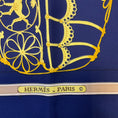 Load image into Gallery viewer, Hermes Navy Blue Multi Les Muserolles Print Square Silk Twill Scarf