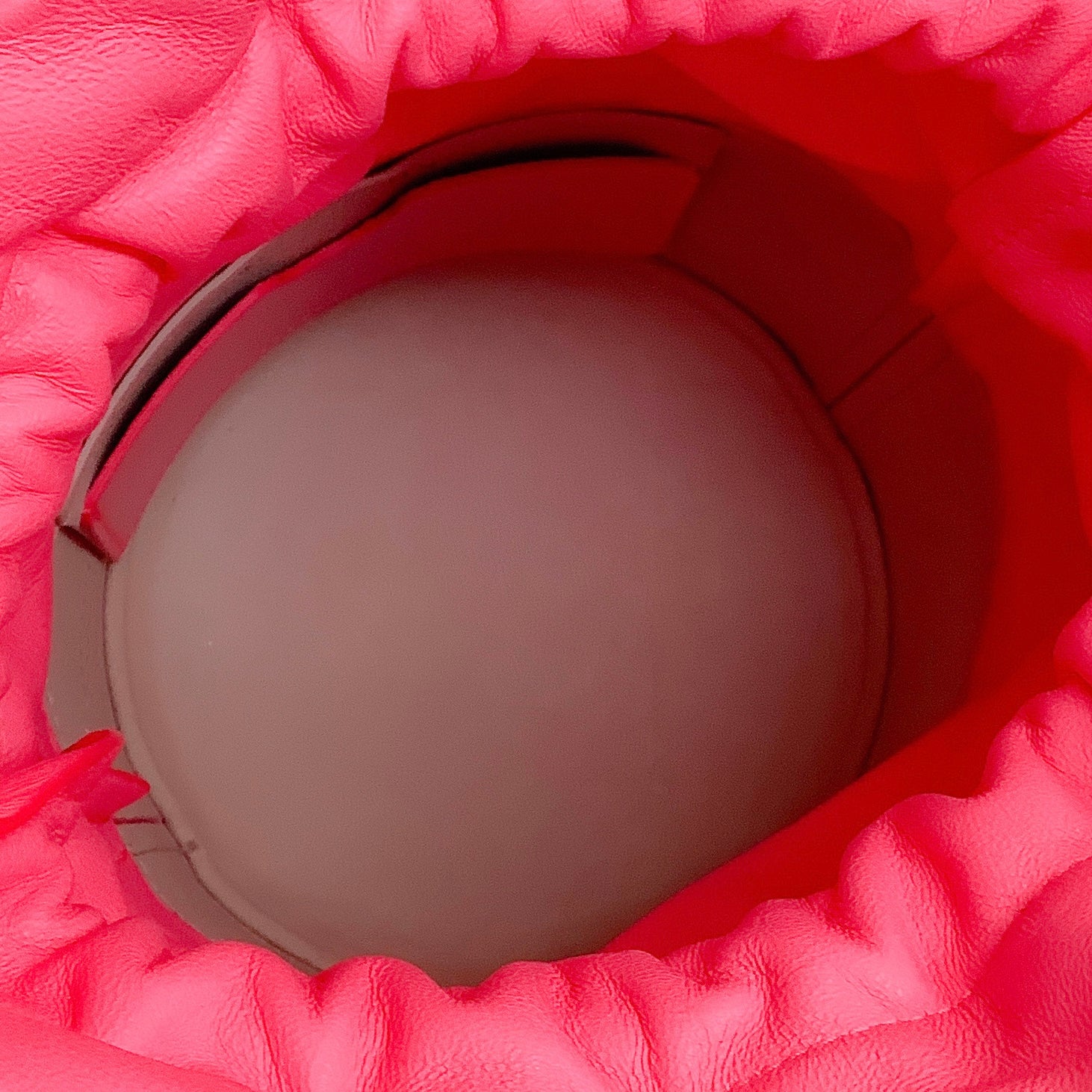 Alexander McQueen Neon Pink Soft Curve Drawstring Bag