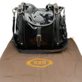 Load image into Gallery viewer, Tod's Black Coated Canvas Buckle Tote