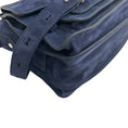 Load image into Gallery viewer, Proenza Schouler Navy Blue Suede Beacon Saddle Bag