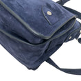 Load image into Gallery viewer, Proenza Schouler Navy Blue Suede Beacon Saddle Bag