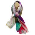 Load image into Gallery viewer, Chanel Multi Printed Fringed Large Sheer Scarf