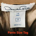 Load image into Gallery viewer, Oscar de la Renta Taupe / Silver Metallic Jacquard Jacket and Pants Suit Set