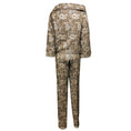 Load image into Gallery viewer, Oscar de la Renta Taupe / Silver Metallic Jacquard Jacket and Pants Suit Set