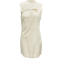 Load image into Gallery viewer, Coperni White Cut Out Wool Mini Dress