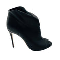 Load image into Gallery viewer, Casadei Black Napa Leather Open Toe Pumps / Booties