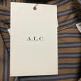 Load image into Gallery viewer, A.L.C. Brown Multi Mila Striped Long Sleeve Midi Shirt Dress