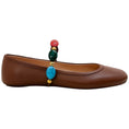 Load image into Gallery viewer, Gianvito Rossi Brown Leather Shanti Embellished Mary Jane Flats