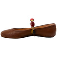 Load image into Gallery viewer, Gianvito Rossi Brown Leather Shanti Embellished Mary Jane Flats