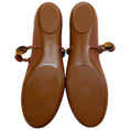 Load image into Gallery viewer, Gianvito Rossi Brown Leather Shanti Embellished Mary Jane Flats