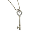 Load image into Gallery viewer, Tiffany & Co. Sterling Silver Large Heart Key Pendant Beaded Ball Chain Necklace