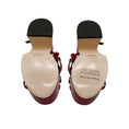 Load image into Gallery viewer, Tamara Mellon Deep Red Snakeskin Print and Suede Sandals