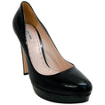 Load image into Gallery viewer, Miu Miu Black Patent Platform Pumps
