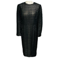 Load image into Gallery viewer, Giambattista Valli Black Circle Embroidered Lace Long Sleeved Midi Dress