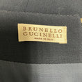 Load image into Gallery viewer, Brunello Cucinelli Navy Blue Short Sleeved Tiered Wool Crepe Midi Dress