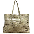 Load image into Gallery viewer, Alaia Argile Mina 44 Large Cut Out Neo Vienne Soft Calfskin Leather Tote Bag