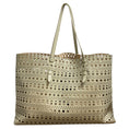 Load image into Gallery viewer, Alaia Argile Mina 44 Large Cut Out Neo Vienne Soft Calfskin Leather Tote Bag