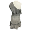 Load image into Gallery viewer, Zimmermann Black / White Gingham Check One Shoulder Linen Dress with Belt