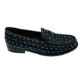 Load image into Gallery viewer, Tory Burch Black / Silver Studded Classic Leather Loafers