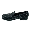 Load image into Gallery viewer, Tory Burch Black / Silver Studded Classic Leather Loafers