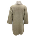 Load image into Gallery viewer, Fabiana Filippi Olive / Taupe Lamb Collar Cashmere Knit Cardigan Sweater