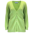 Load image into Gallery viewer, Michael Gabriel Lime Green Avatar Knit Oversized Long Sleeved Cashmere Button-down Cardigan Sweater
