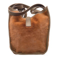 Load image into Gallery viewer, Max Mara Amanzia Brown Calfskin Leather Trimmed Kangaroo Fur Handbag
