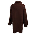 Load image into Gallery viewer, Peter Do Brown High Low Wool Knit Turtleneck Sweater