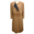 Load image into Gallery viewer, Akris Brown / Black Suede Trimmed Cashmere Coat