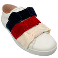 Load image into Gallery viewer, Gucci White Leather Sneakers with Multi Velvet Bows