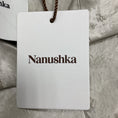 Load image into Gallery viewer, Nanushka Ecru Janyn Crinkled Satin Slim Fit Cropped Shirt