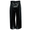 Load image into Gallery viewer, Nanushka Black Regenerated Leather Barrel Leg Pants with D-Ring Belt and Horizonal Seam