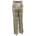 Load image into Gallery viewer, 3.1 Phillip Lim Brown Multi Sequin Plaid Wide Leg Trouser