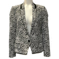 Load image into Gallery viewer, Zadig & Voltaire Black / White Leopard Print Deluxe Vegam Leo Jacquard Blazer
