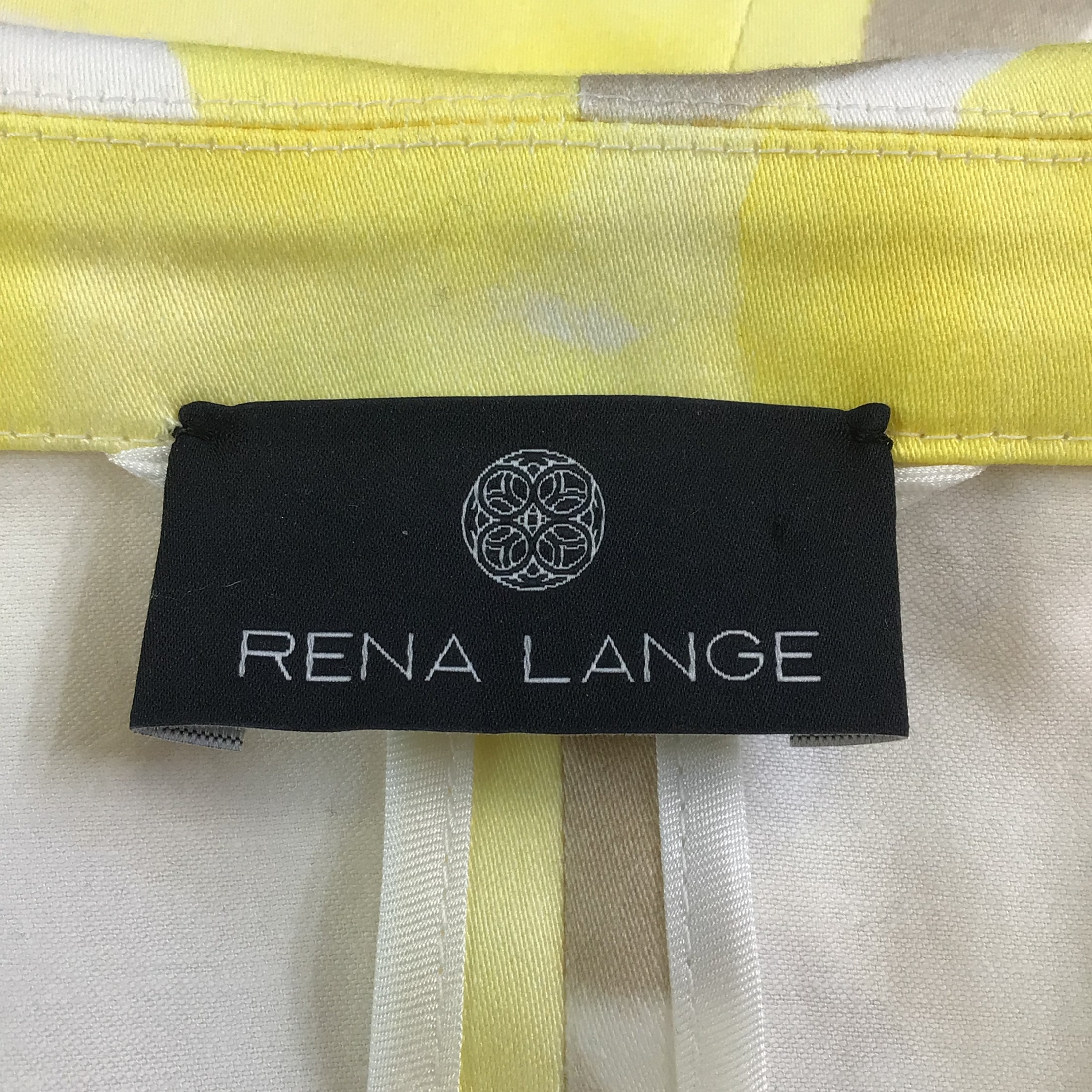 Rena Lange Yellow Multi Printed Cotton Blazer