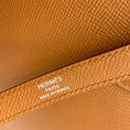 Load image into Gallery viewer, Hermes Toffee / Teal Epsom Tressage 1923 Bolide 30 Handbag