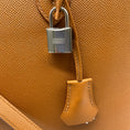 Load image into Gallery viewer, Hermes Toffee / Teal Epsom Tressage 1923 Bolide 30 Handbag