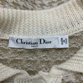 Load image into Gallery viewer, Christian Dior Cream / Gold Short Sleeved Cashmere Houndstooth Polo Sweater